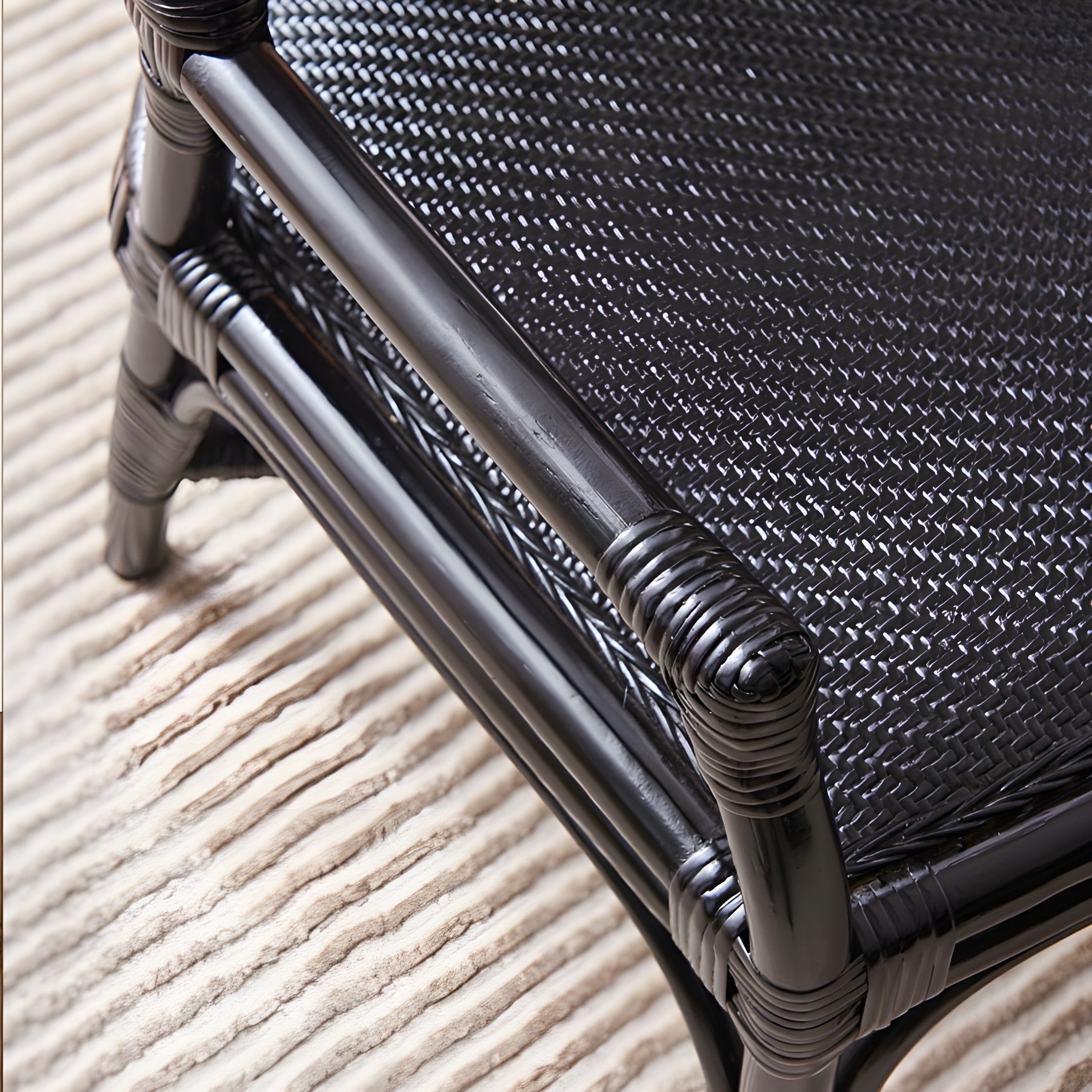 Savilom 2pcs ash wood natural rattan dining chairs