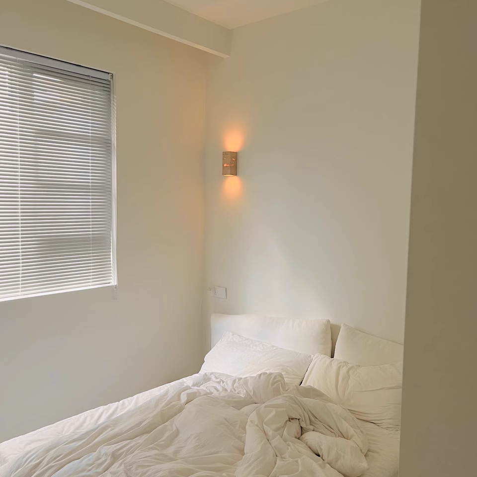 Renita 2pcs yellow travertine rubberwood wall lights bedside lights