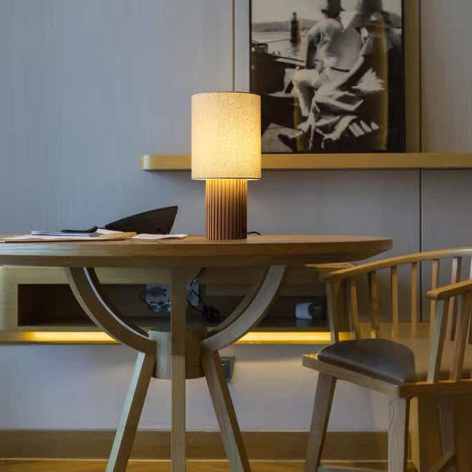Timino Solid wood fabric lamp