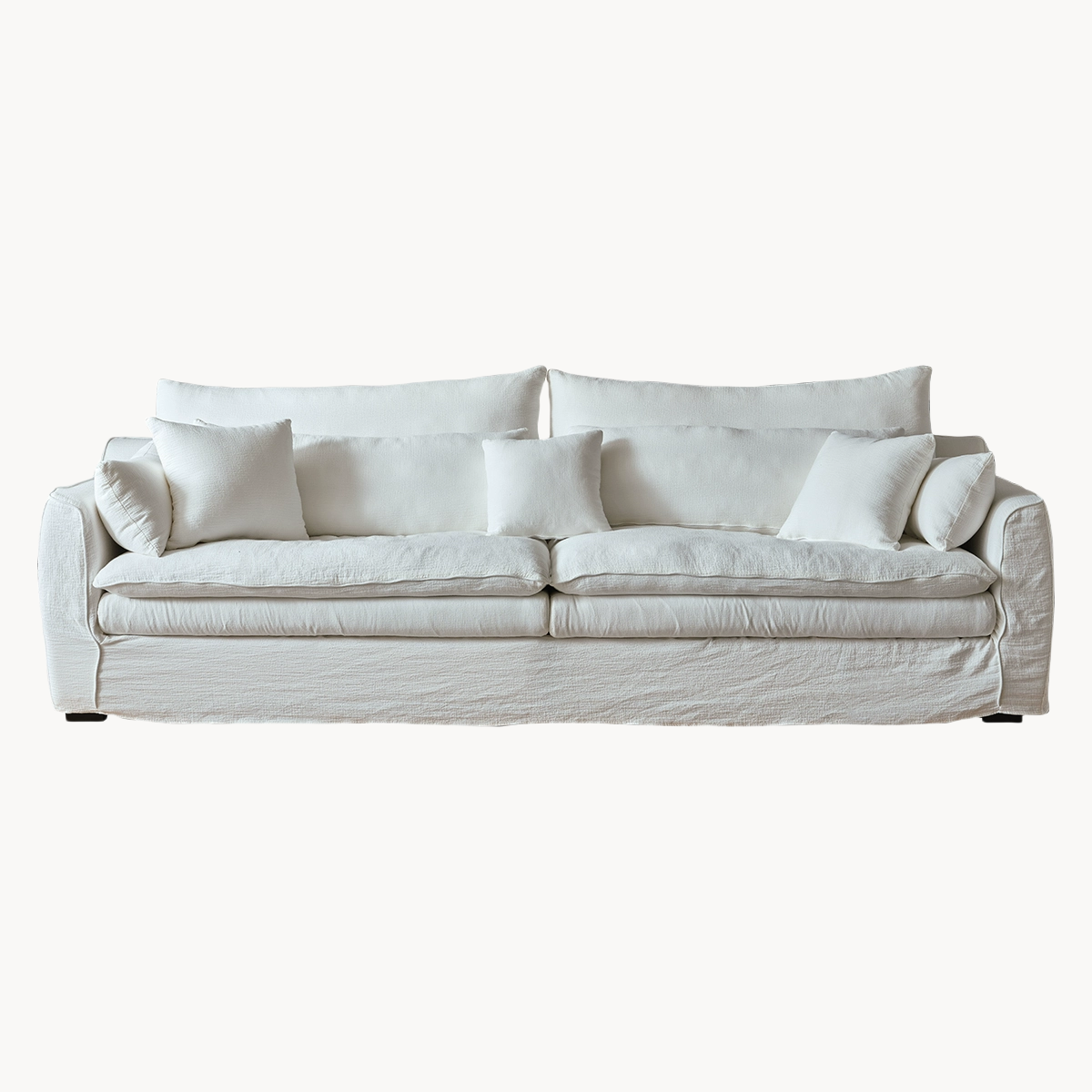 Gulit Washable natural linen fabric straight sofa