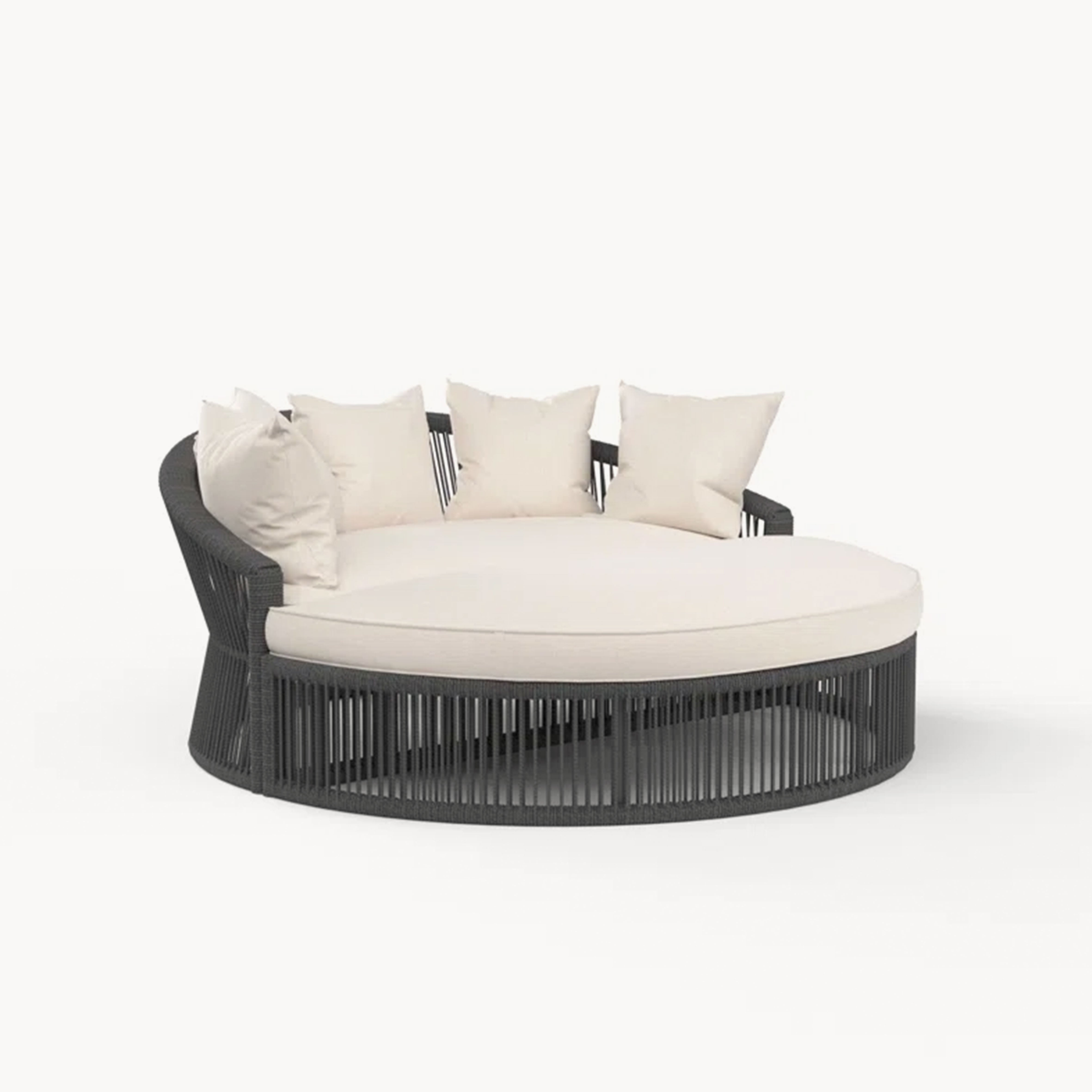 Nelanx Aluminum alloy  braided rope outdoor chaise lounge sofa bed