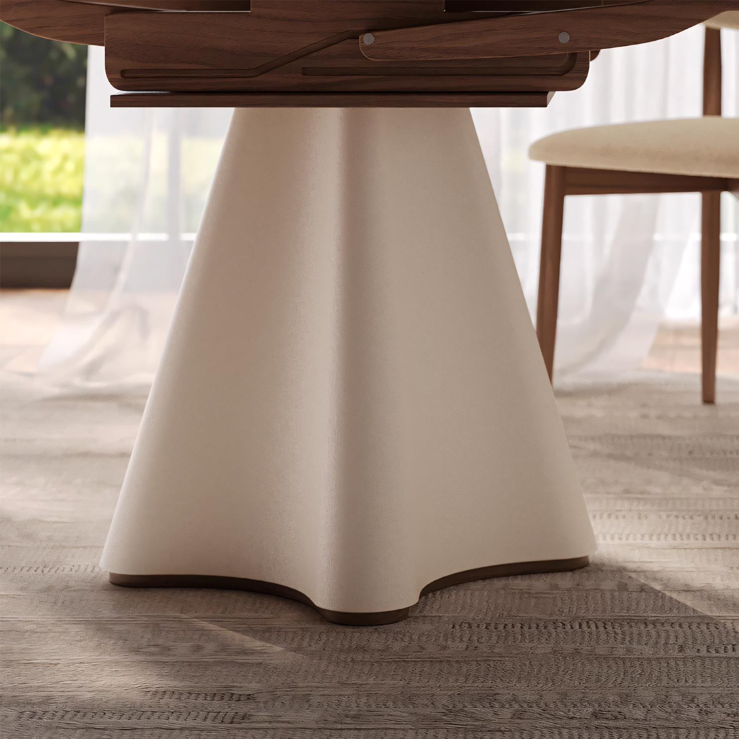 Gelie Transformable sintered stone round dining set