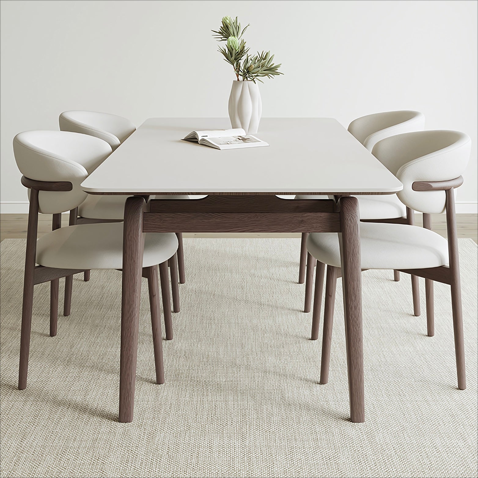 Lemarie Sintered stone rectangular dining set