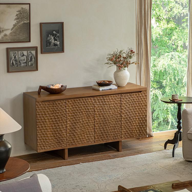Crynox Teak solid wood sideboard