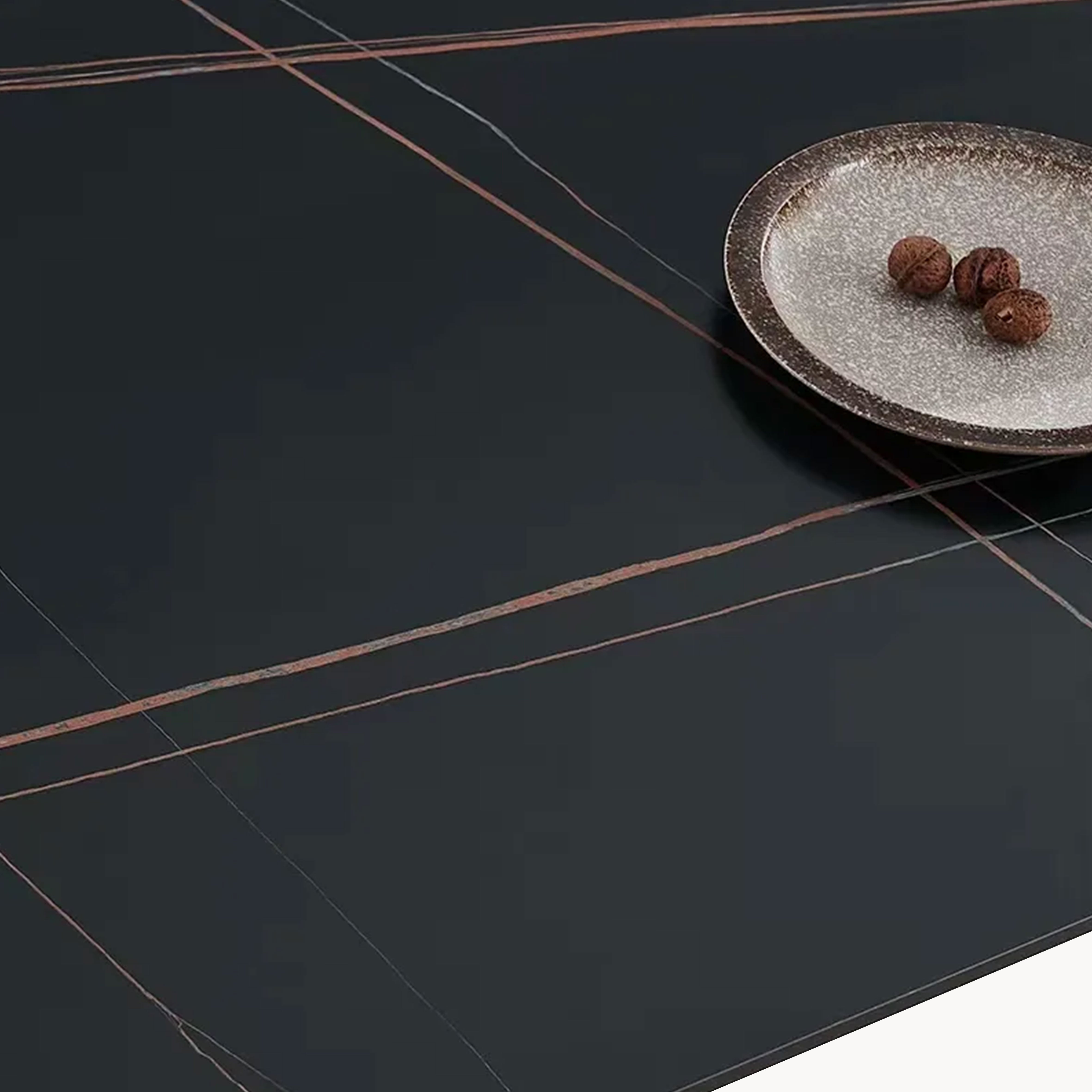 Unim Carbon steel bronze base sintered stone rectangular table