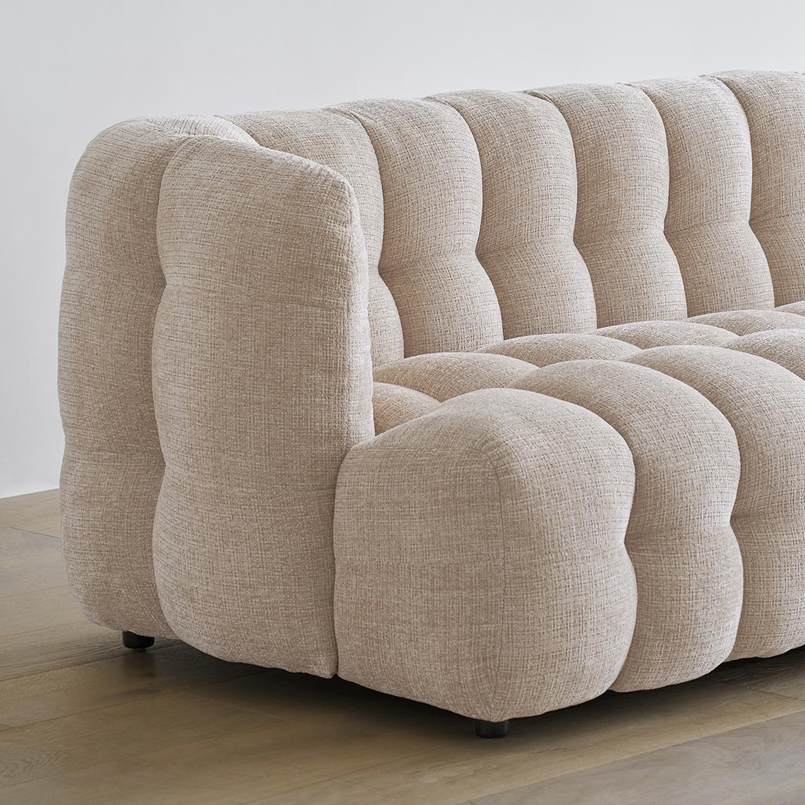 Enza Fabric one-piece straight sofa