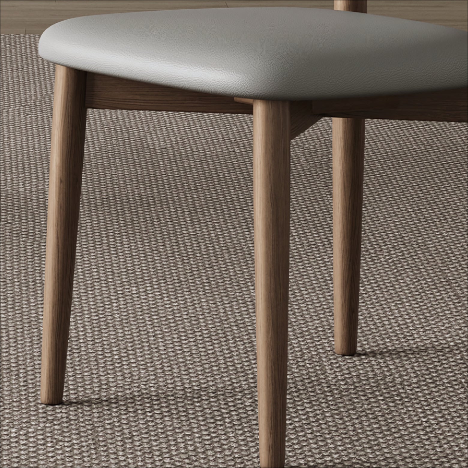 Obesia 2 pcs set-ash solid wood dining chair