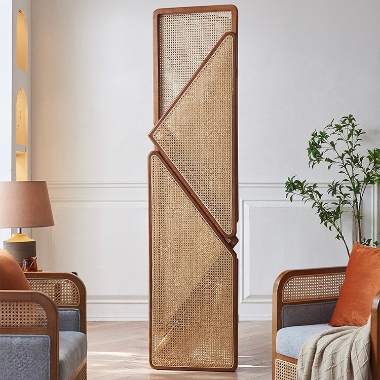 Dilaror Ash wood natural rattan screen