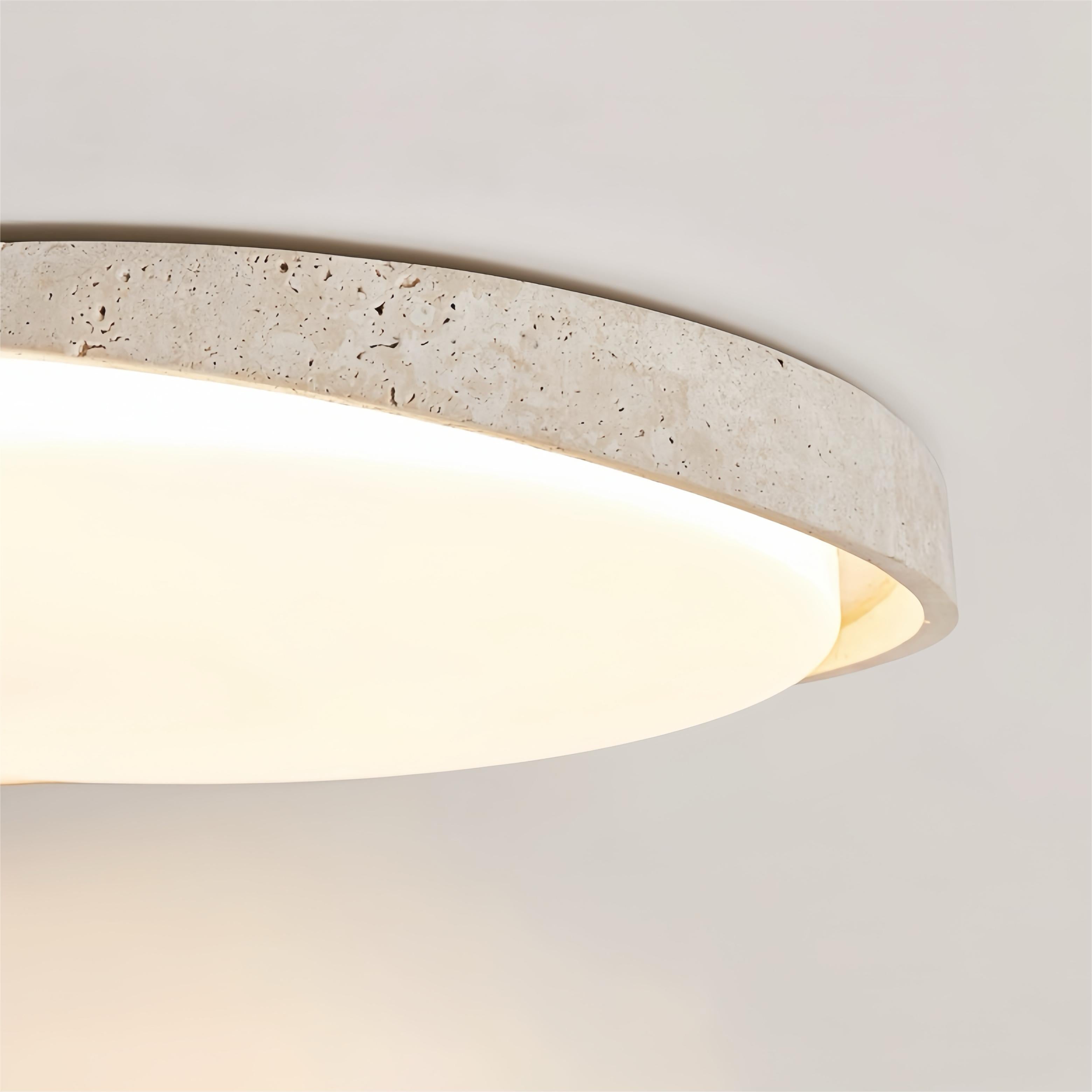 Mathie Beige travertine ceiling light