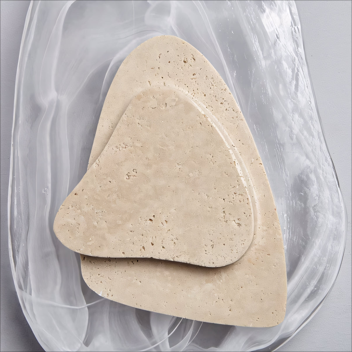 Liopina 2pcs beige travertine wall lights bedside lights