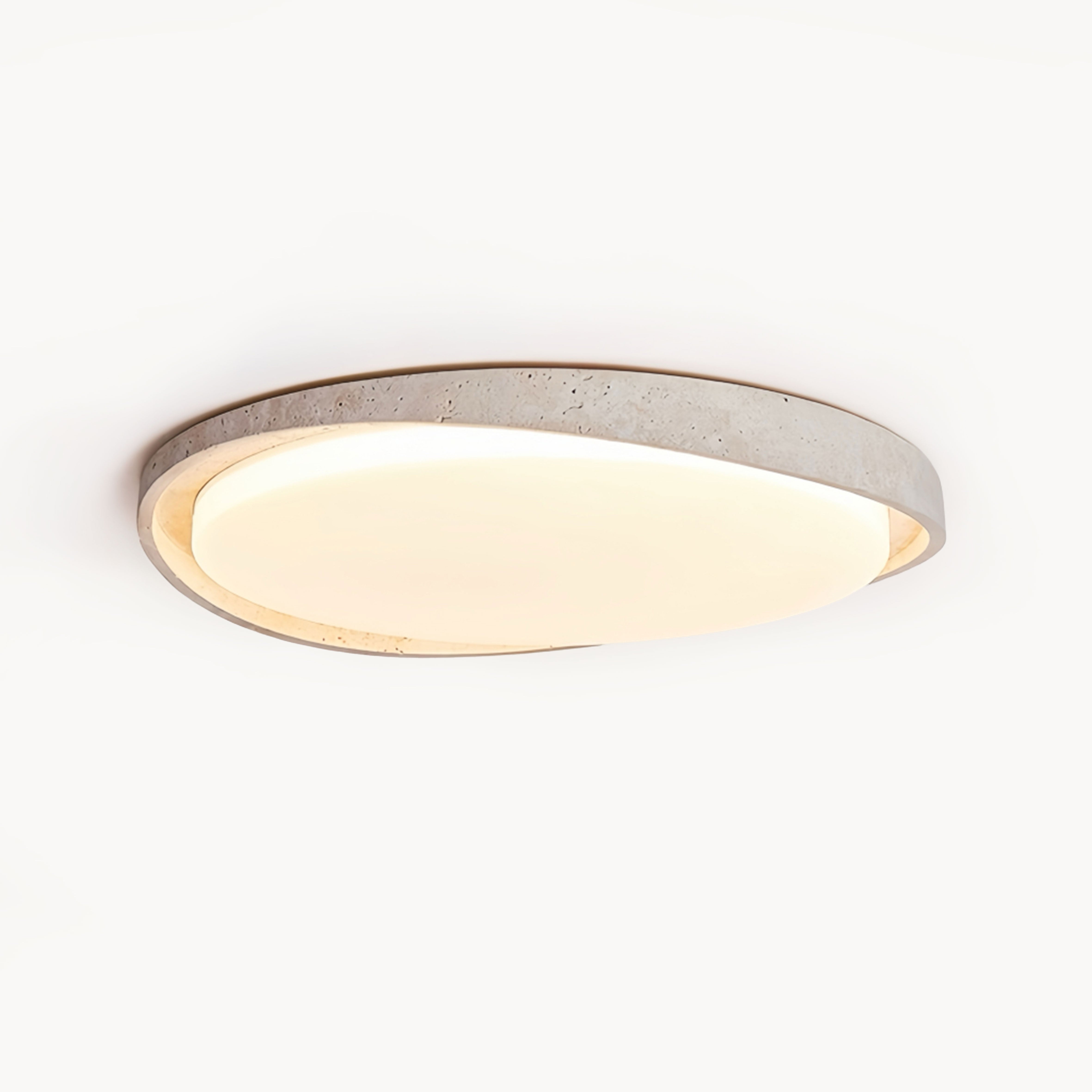 Mathie Beige travertine ceiling light