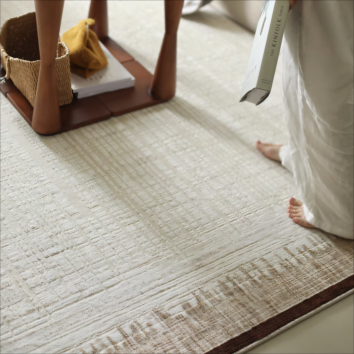Xinase New Zealand wool striped carpet rug