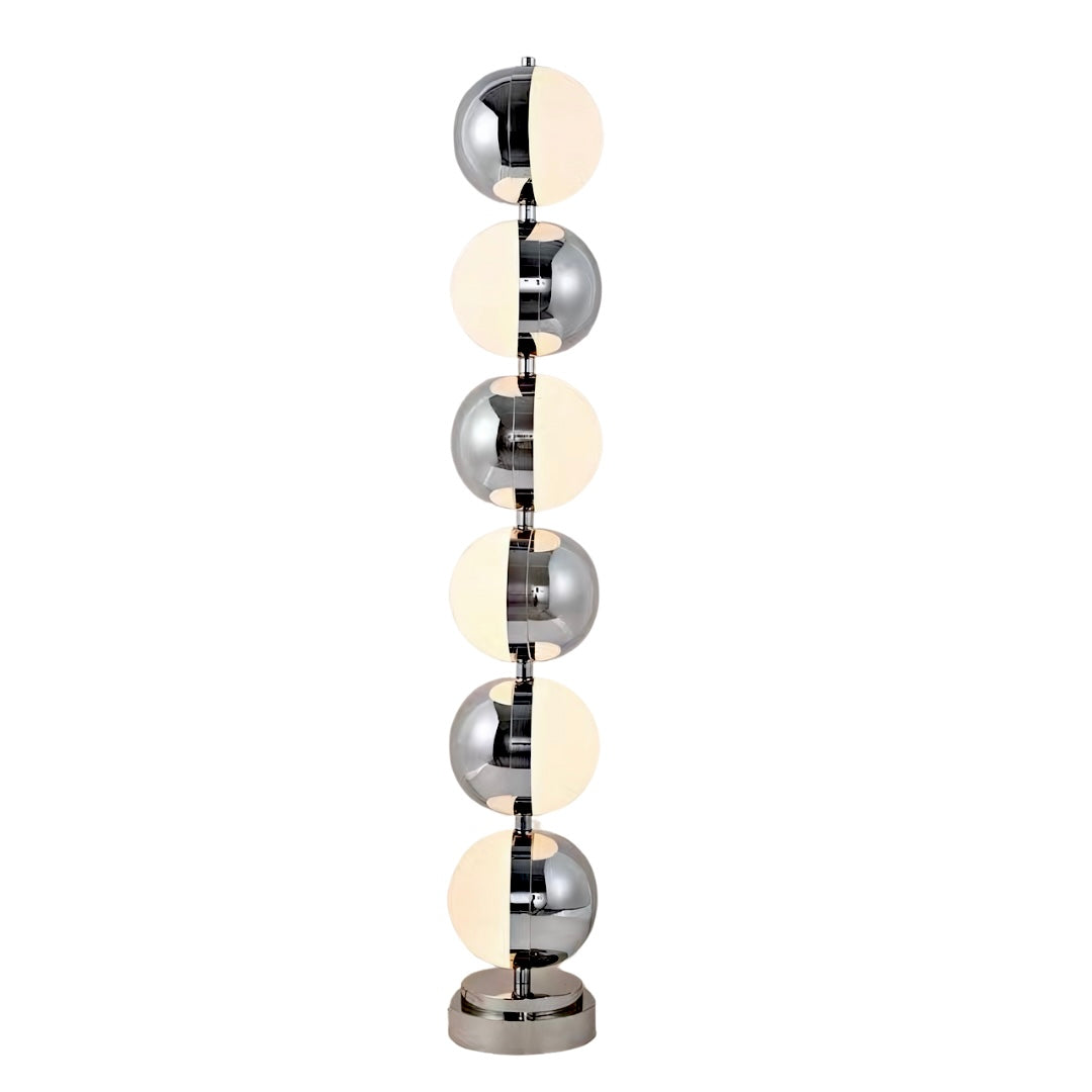Tangiro Rotatable silver balls floor lamp
