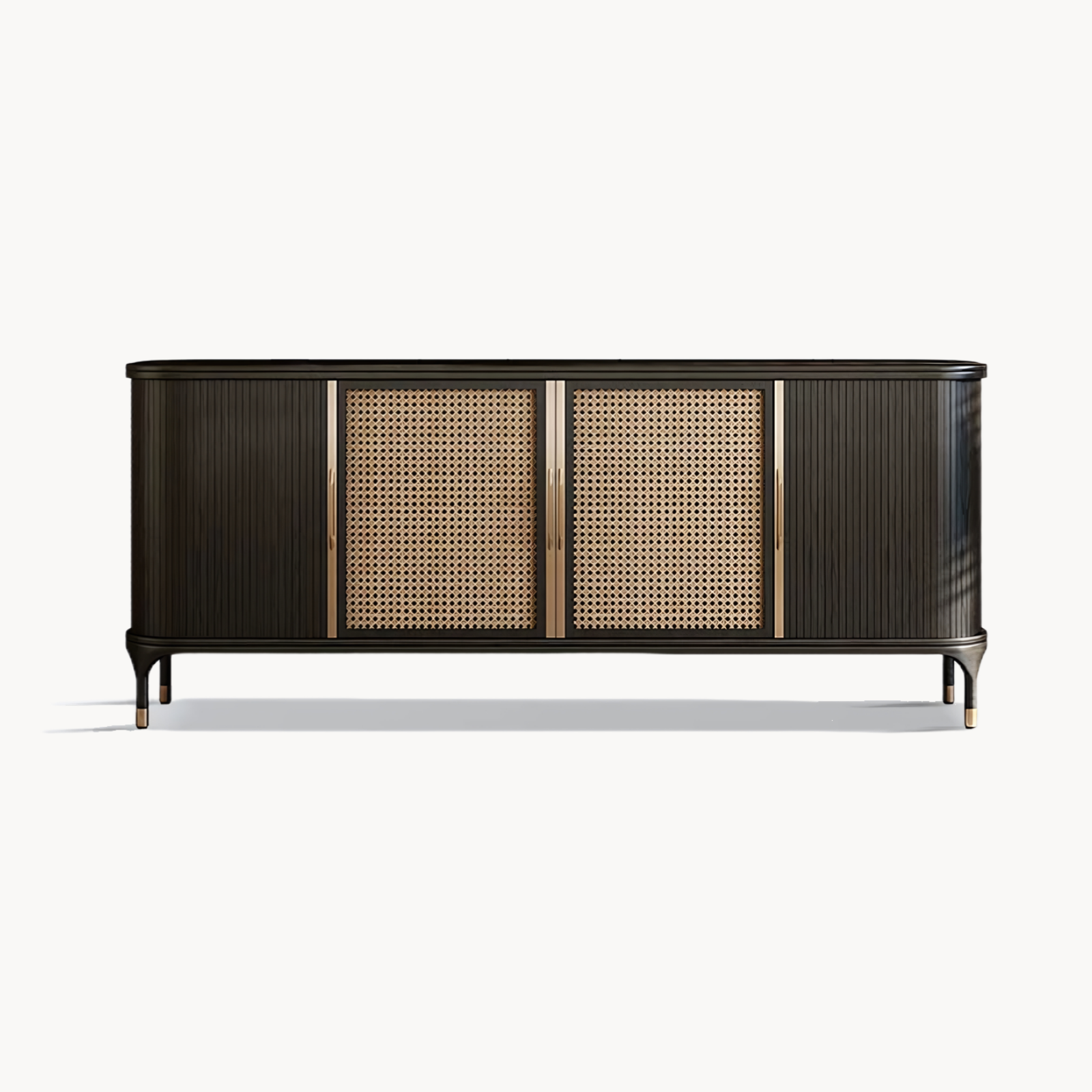 Faroli Natural rattan wooden sideboard
