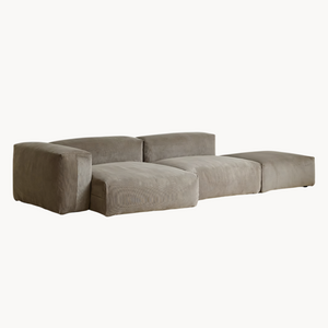 Zedraco Minimalist washable modular sofa with ottoman-A
