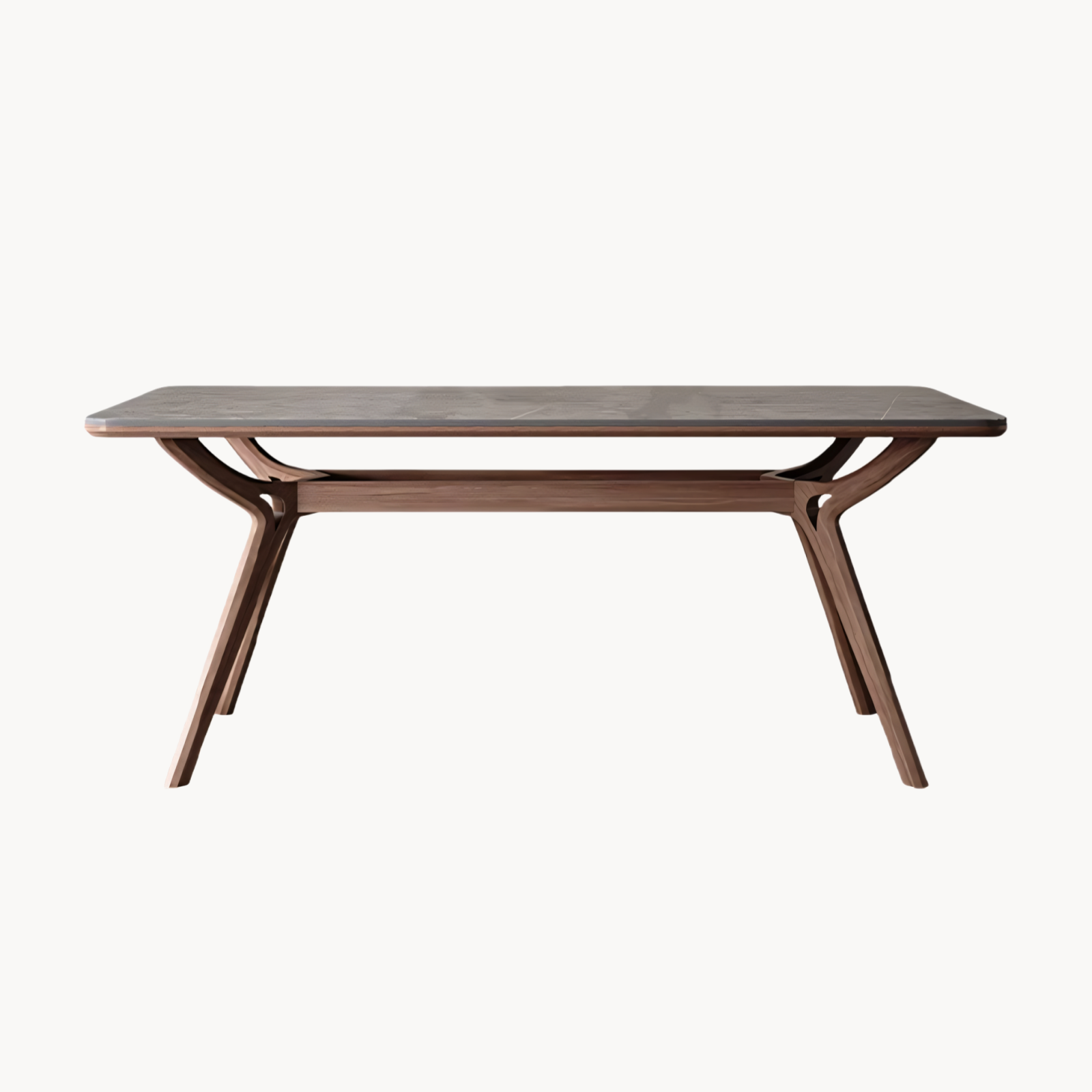 Geffa Sintered stone solid wood rectangular dining table