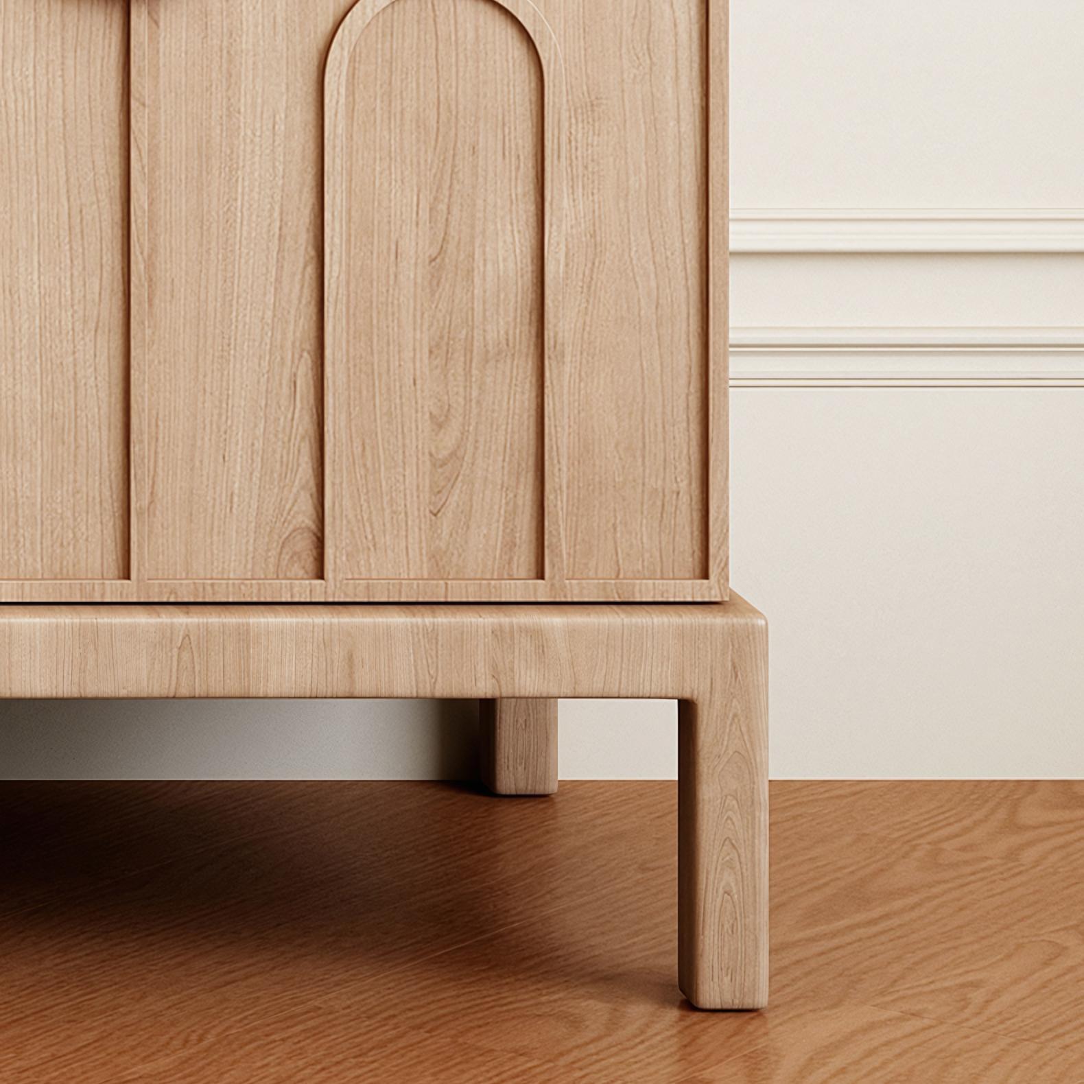 Tiziao Wooden marble sideboard