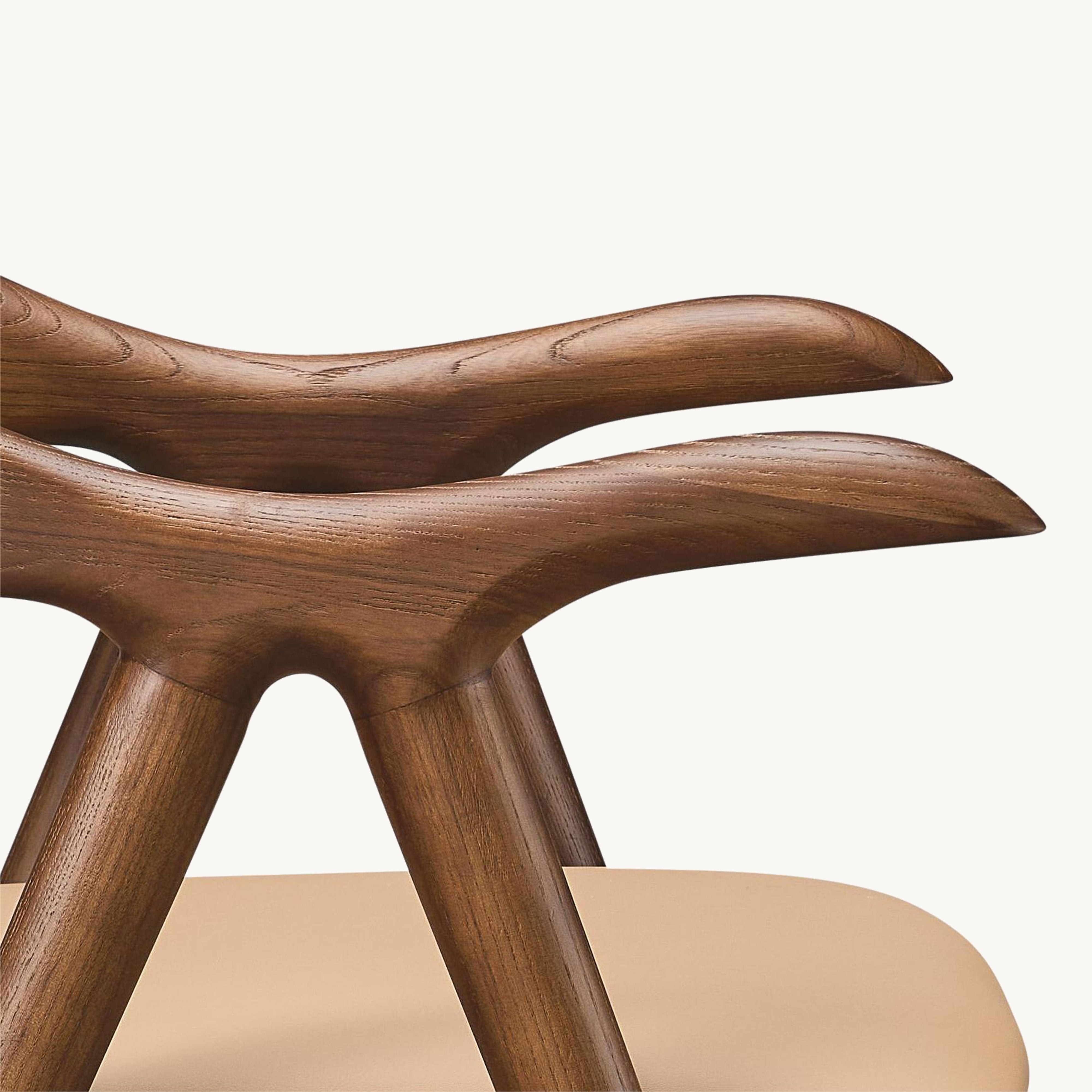 Tiko 2pcs ash wood leather dining chairs