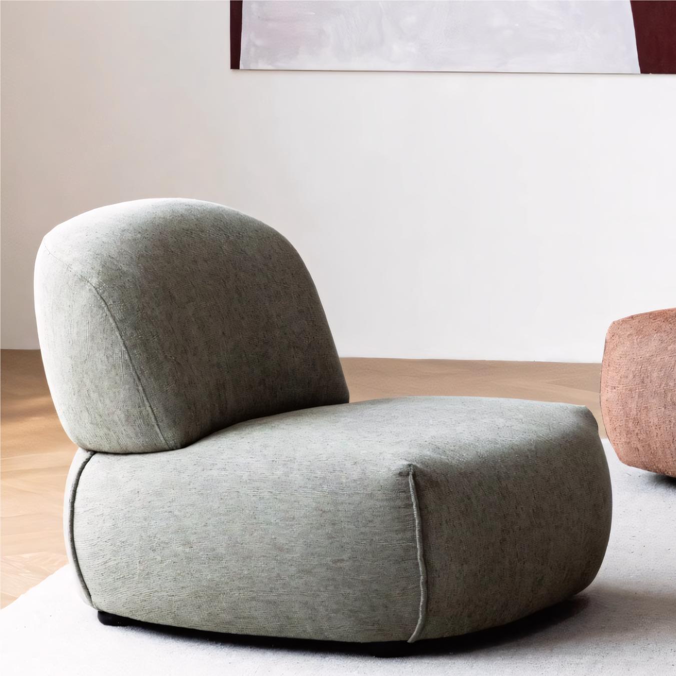 Olria 360° rotatable fabric single sofa