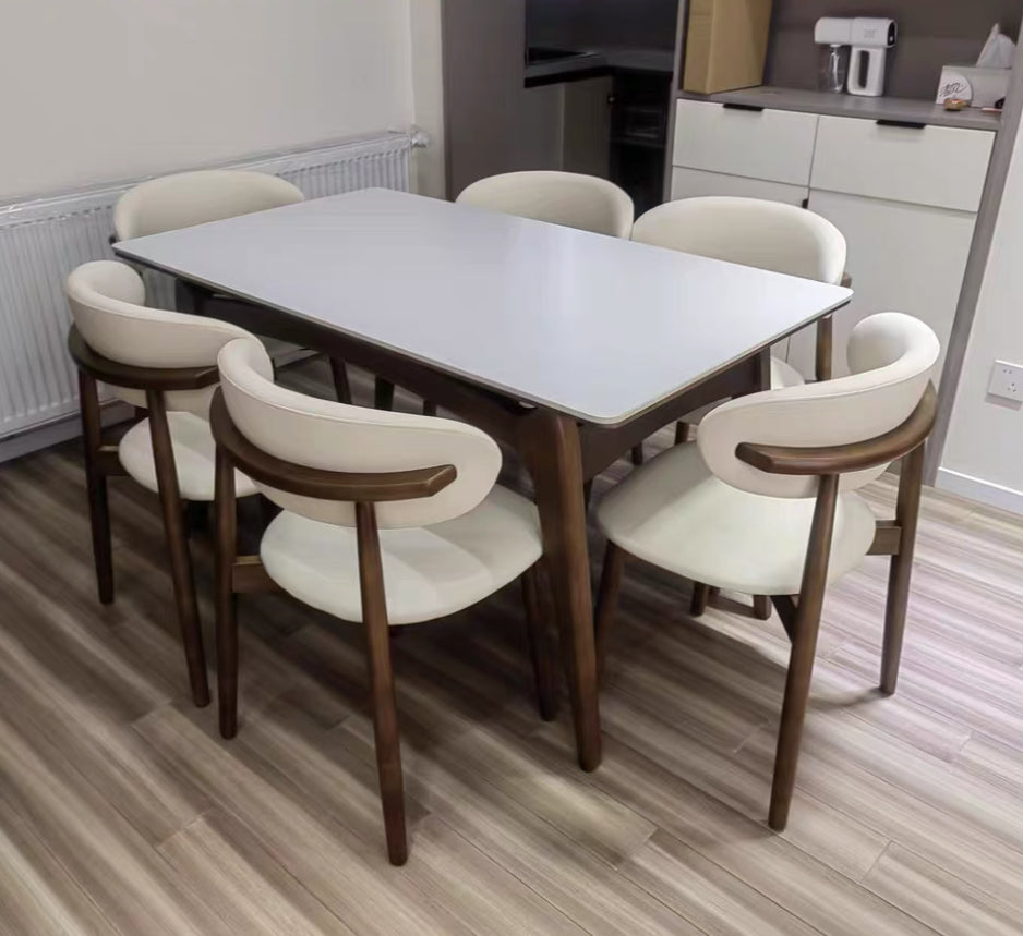 Lemarie Sintered stone rectangular dining set