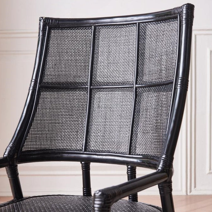 Savilom 2pcs ash wood natural rattan dining chairs