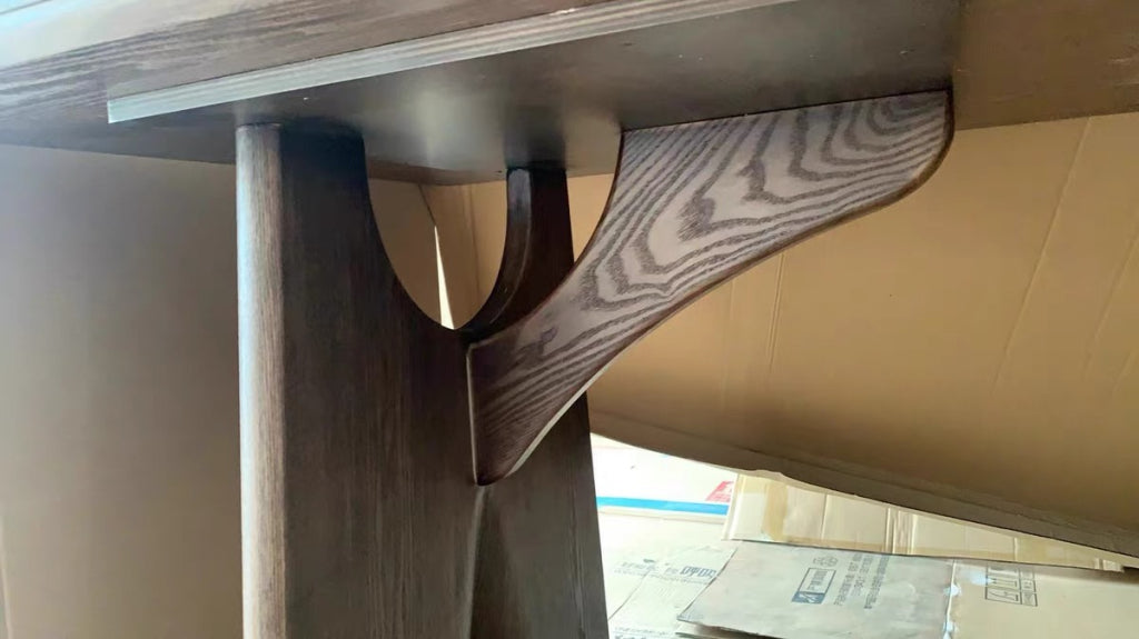 Yaleo  Sintered stone solid wood rectangular dining table