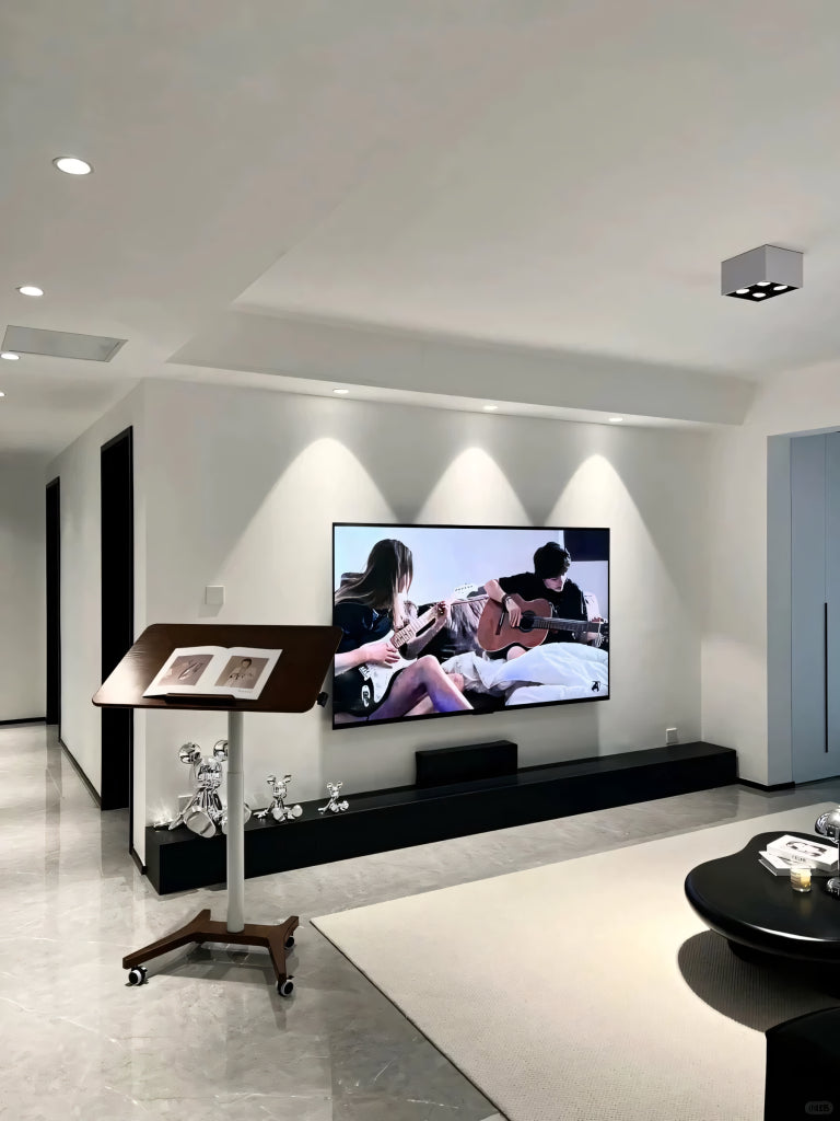 Wintoze Wooden pure black TV cabinet