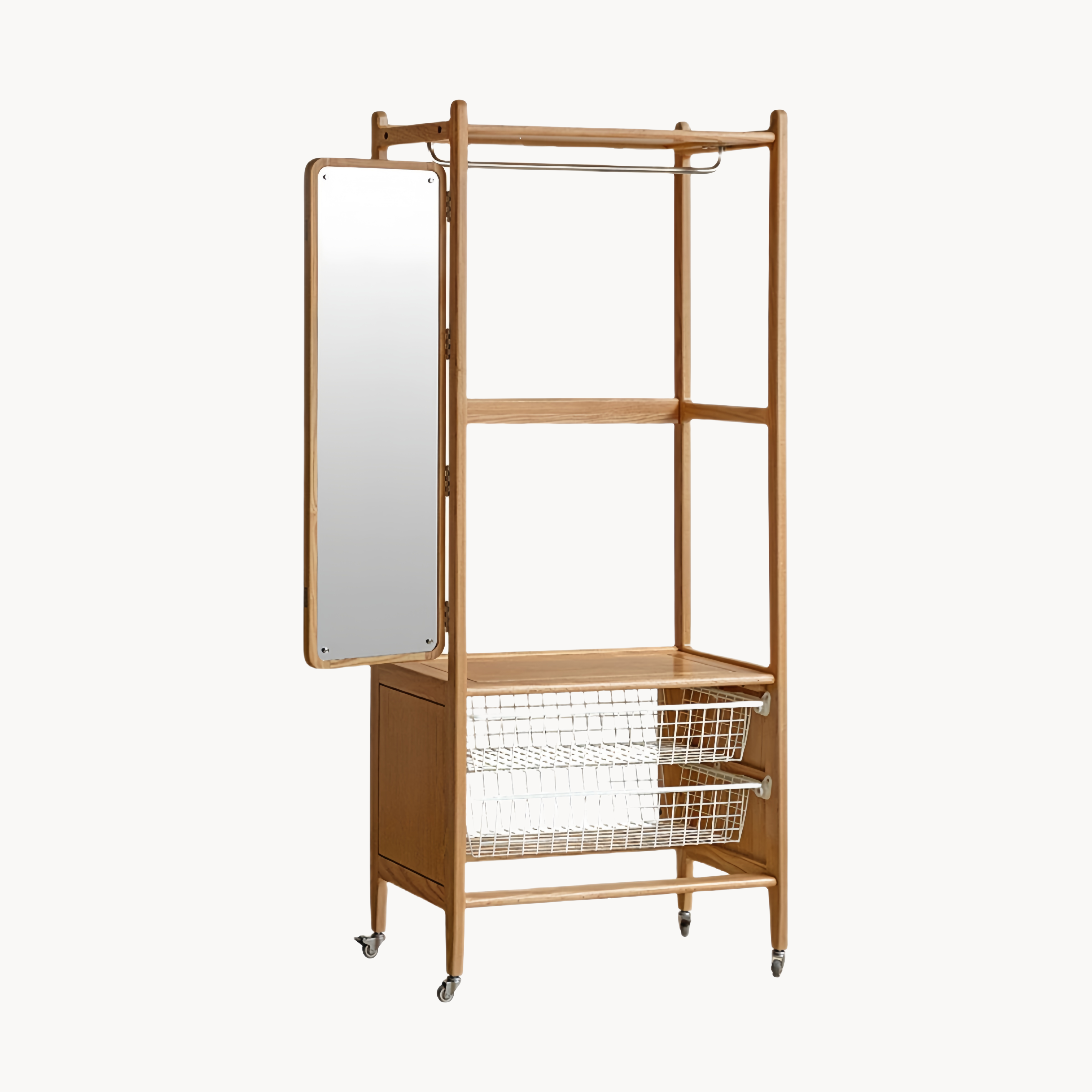 Vello Clothes rack with storage cabinet