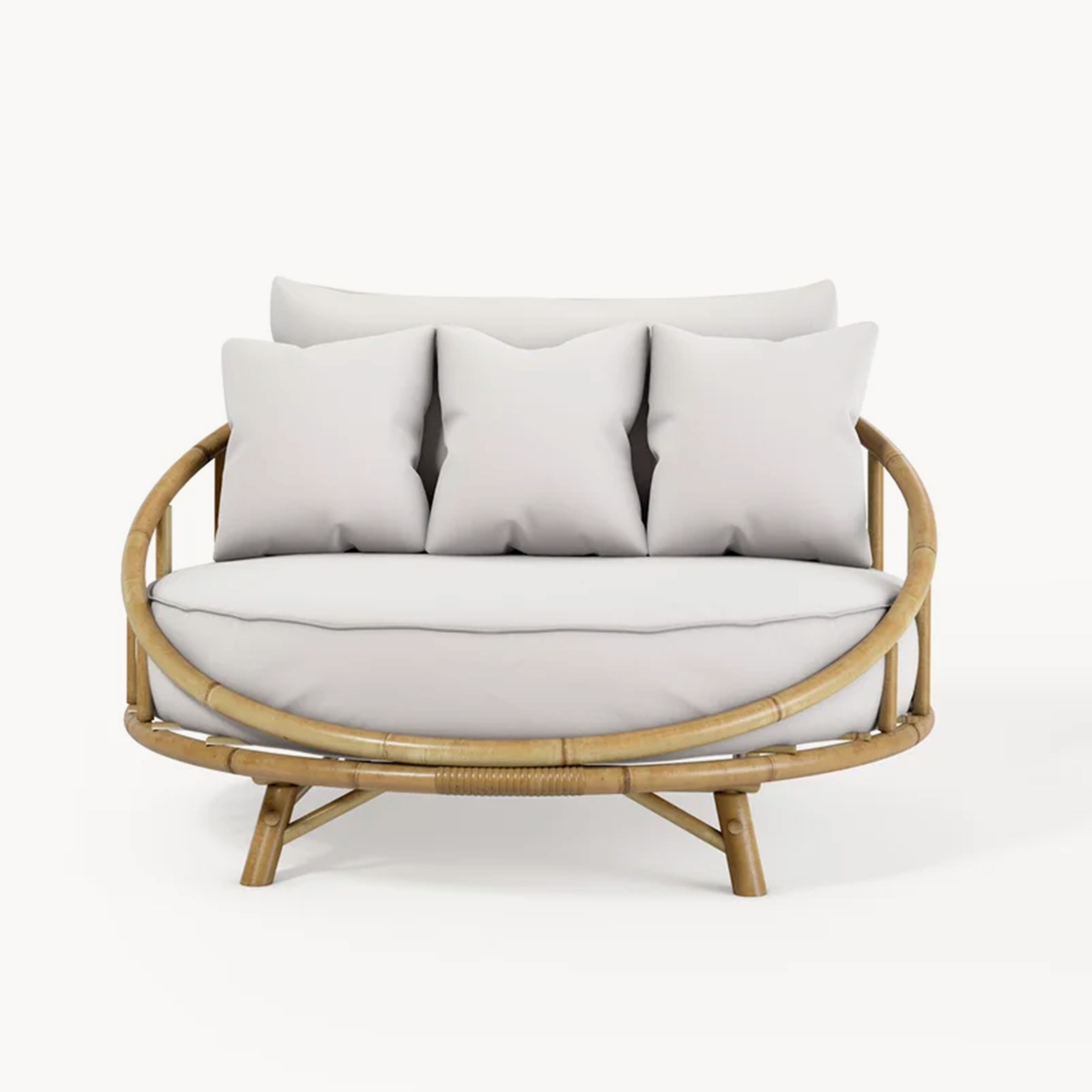 Faelos Aluminum alloy rattan outdoor chaise lounge sofa bed