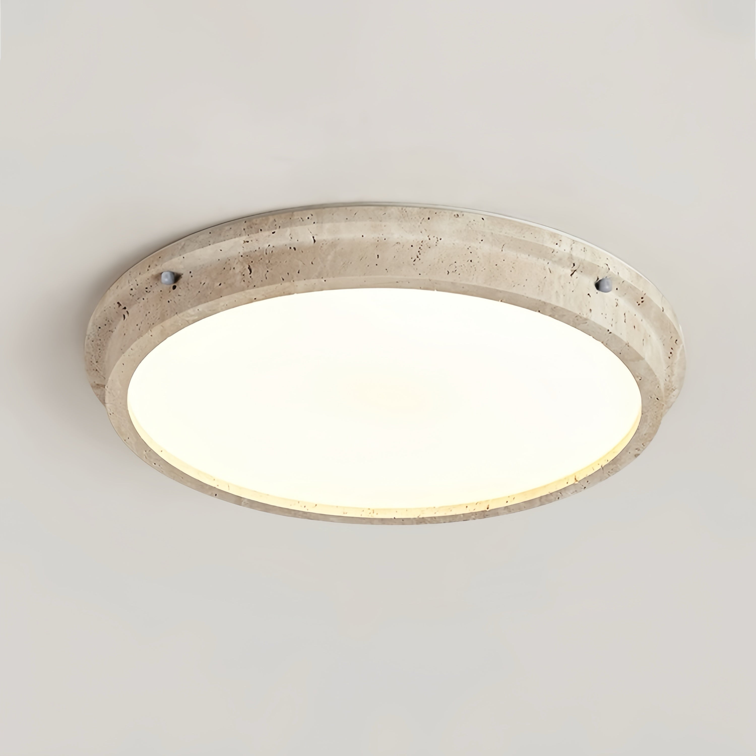 Isnie Beige travertine ceiling light