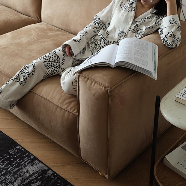 Tedosa Fabric straight sofa