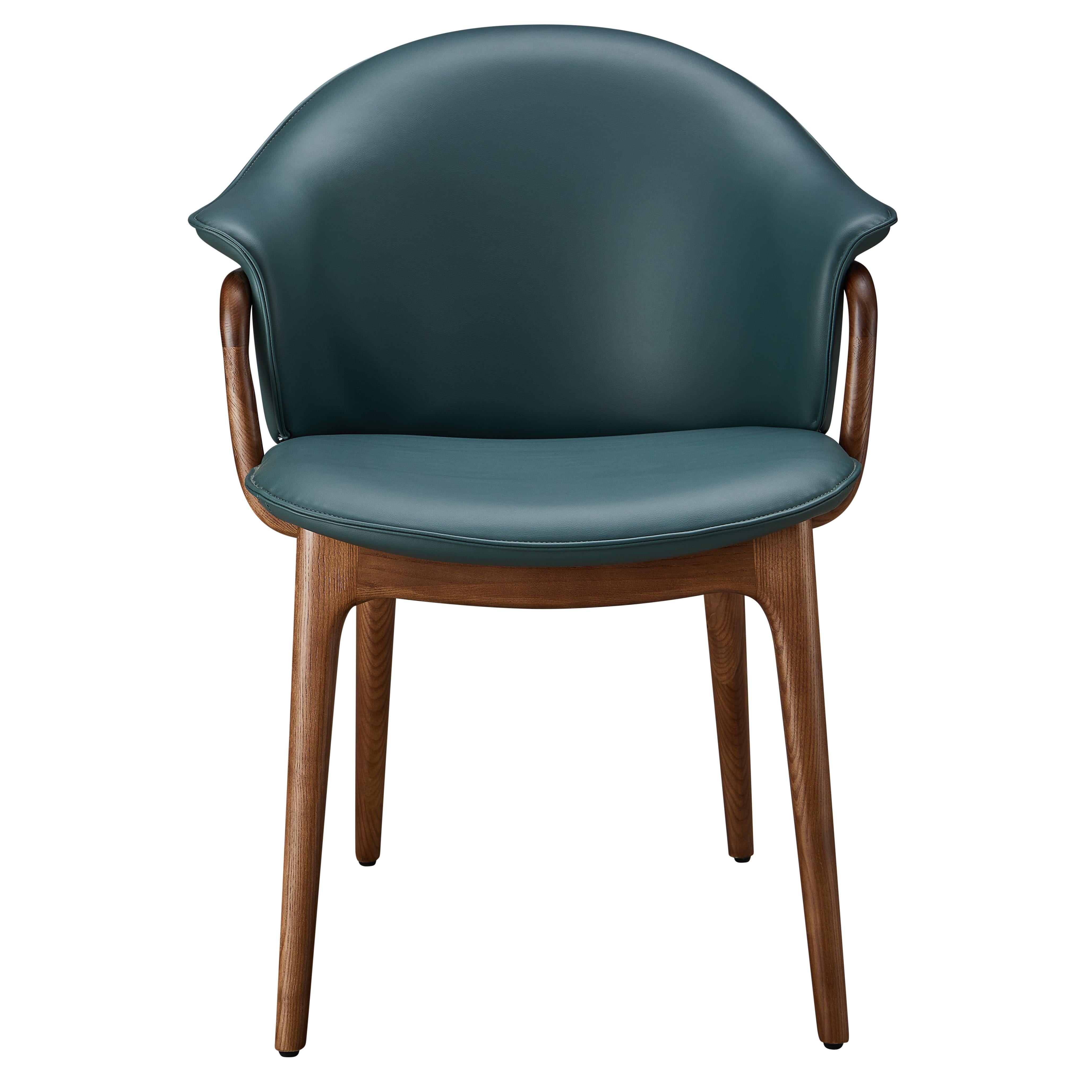 Tirotan 2pcs ash wood leather dining chairs