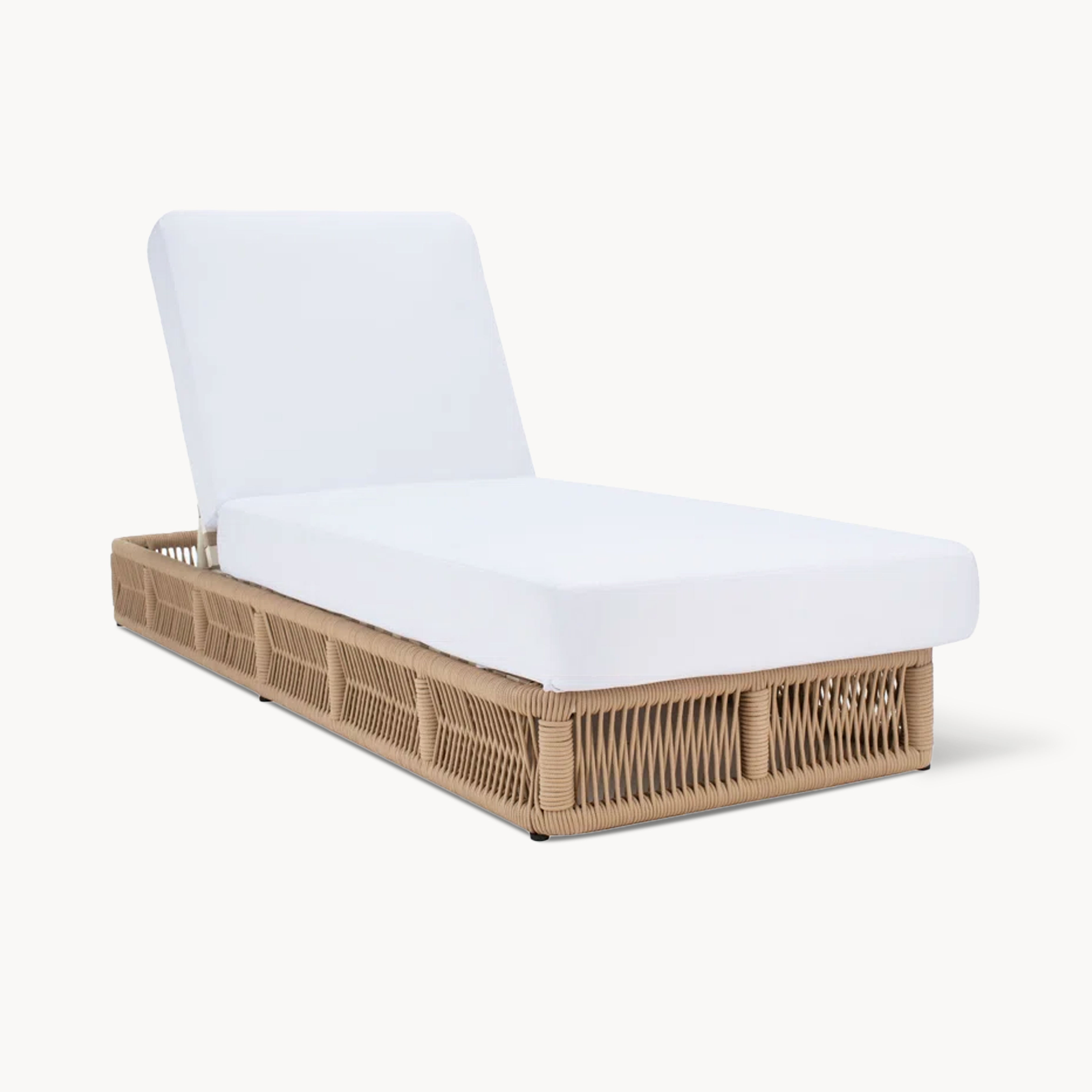 Perno Aluminum alloy rattan outdoor chaise lounge sofa bed