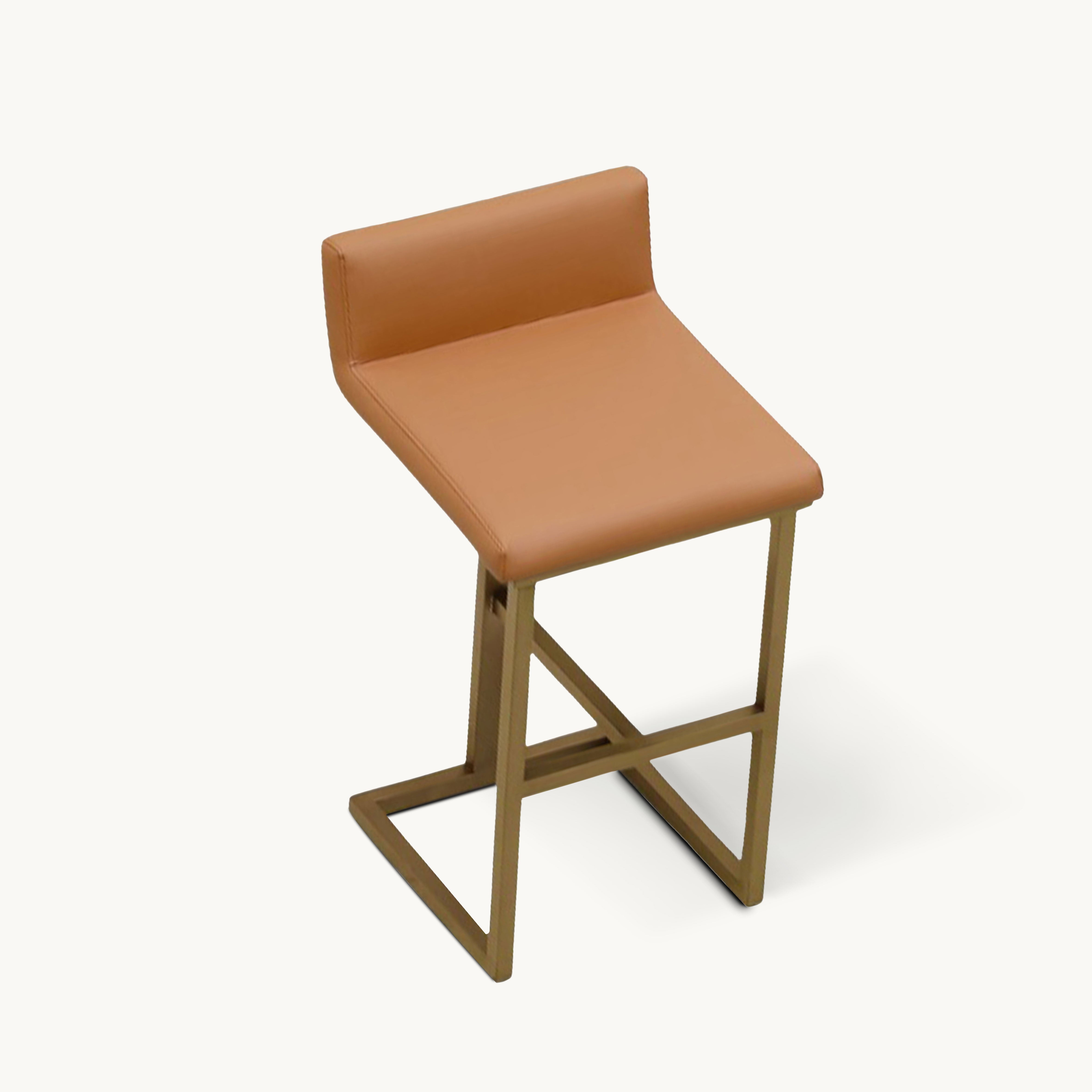 Dusha Aluminum leather outdoor bar stool