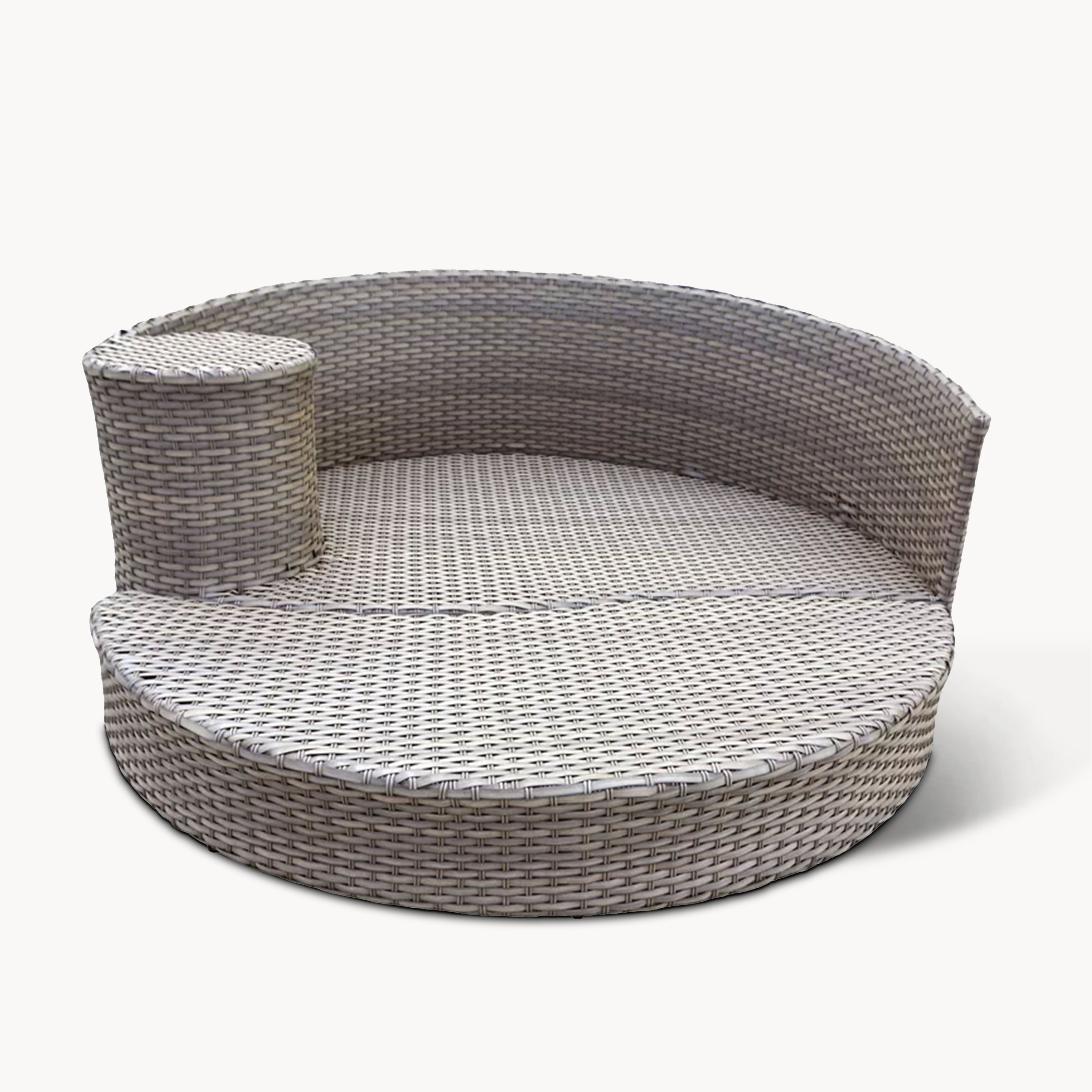 Orinx Aluminum alloy rattan outdoor chaise lounge sofa bed