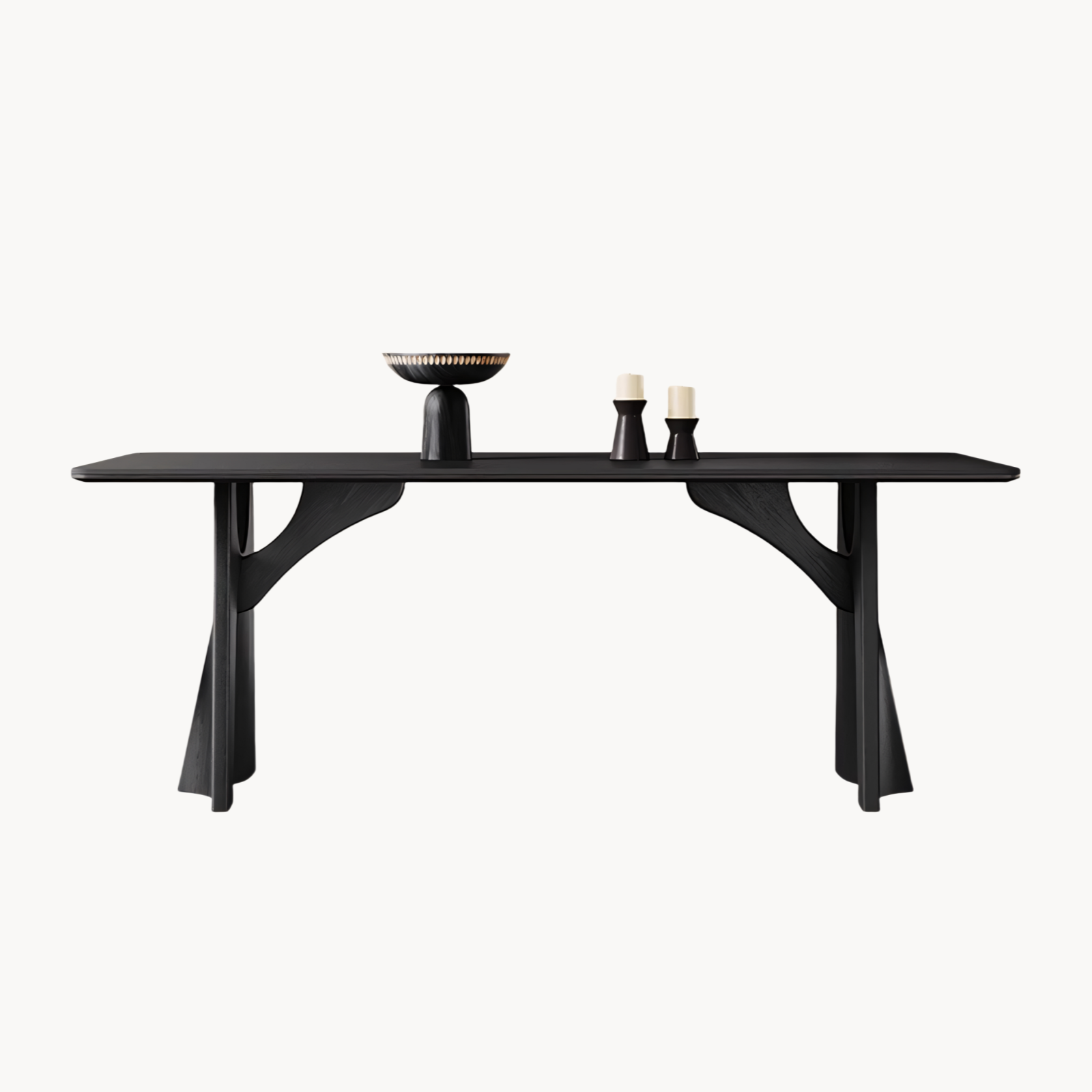 Yaleo  Sintered stone solid wood rectangular dining table-A