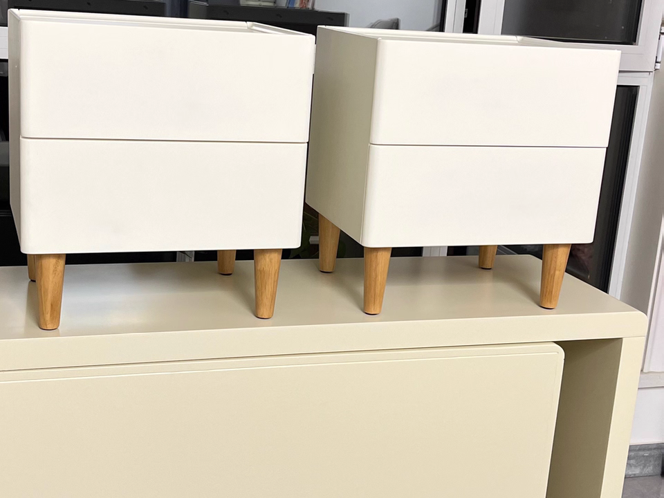 Cedarri 2pcs solid wood nightstands-B