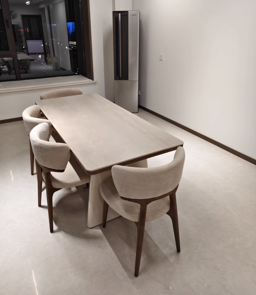 Timita Modern sintered stone rectangular dining set-A