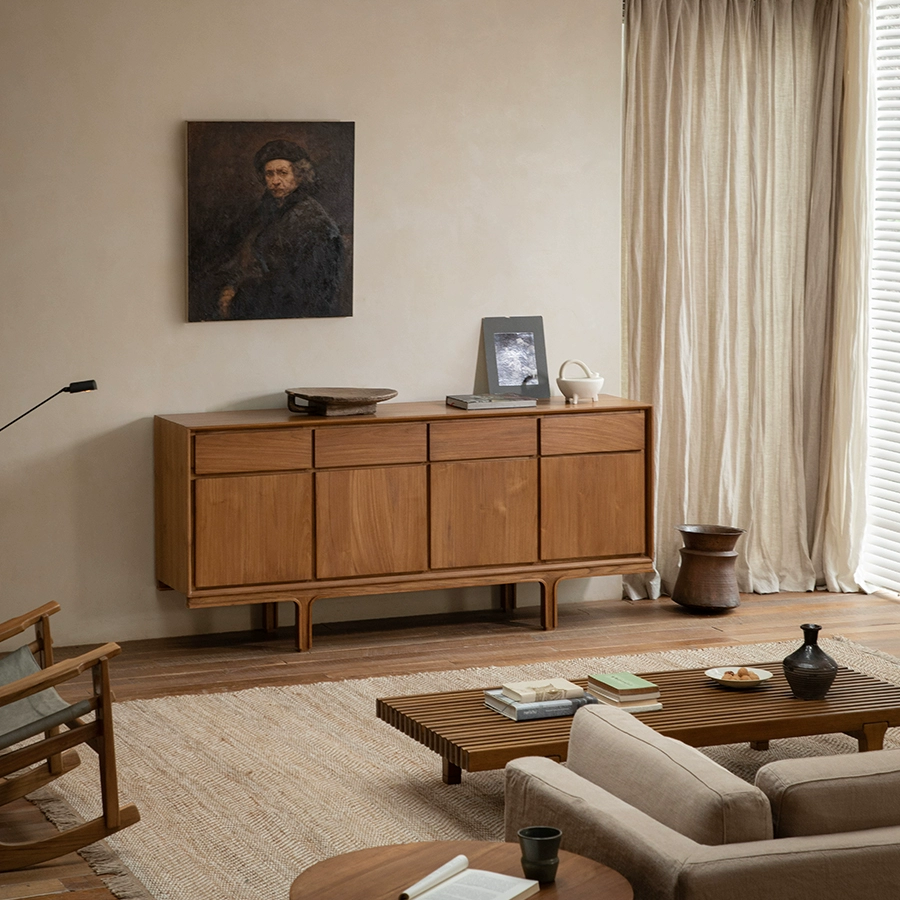 Zirro Teak solid wood sideboard