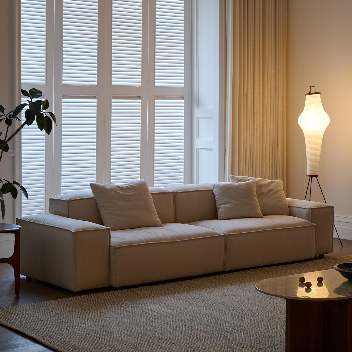 Eobie Washable fabric straight sofa