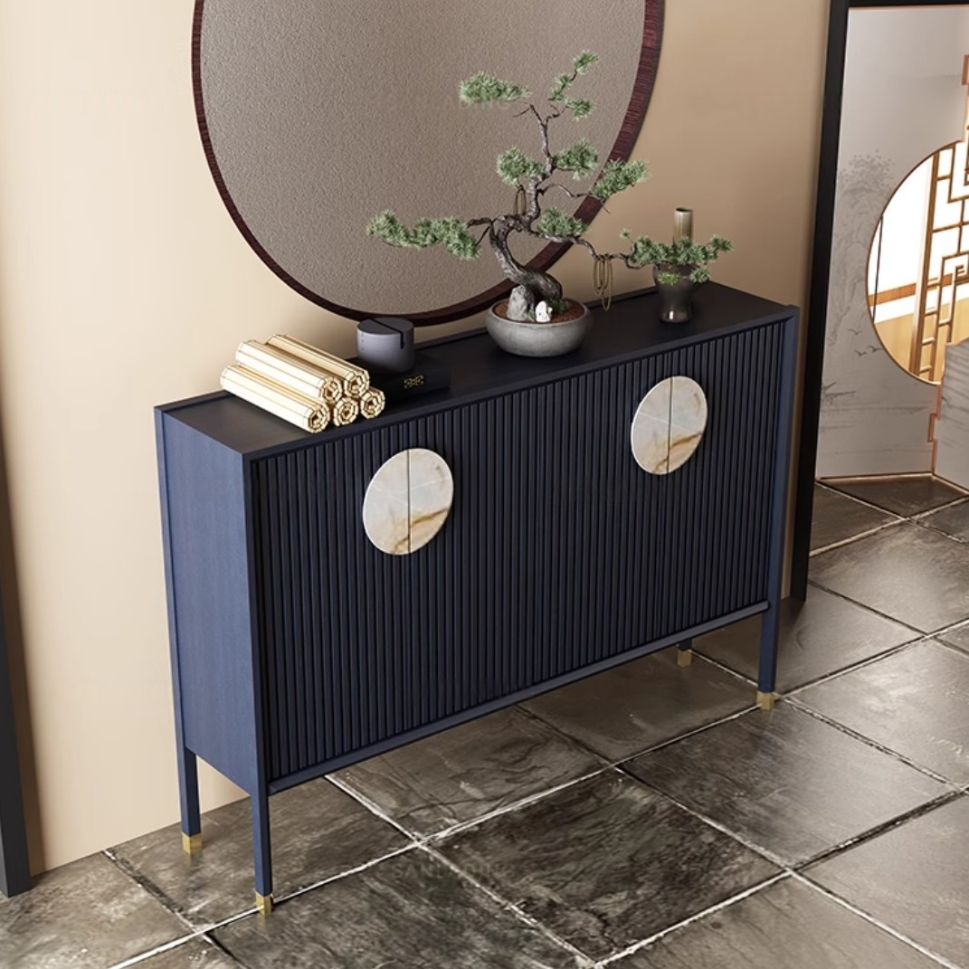 Melra Wooden marble sideboard-C