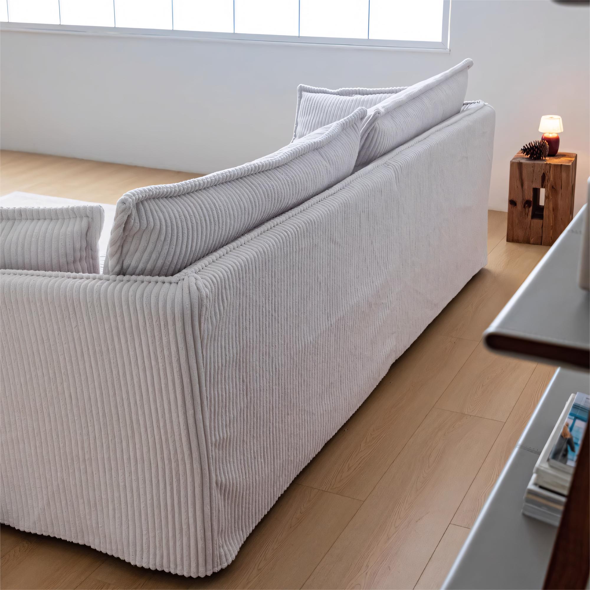 Elarem Washable fabric one-piece straight sofa