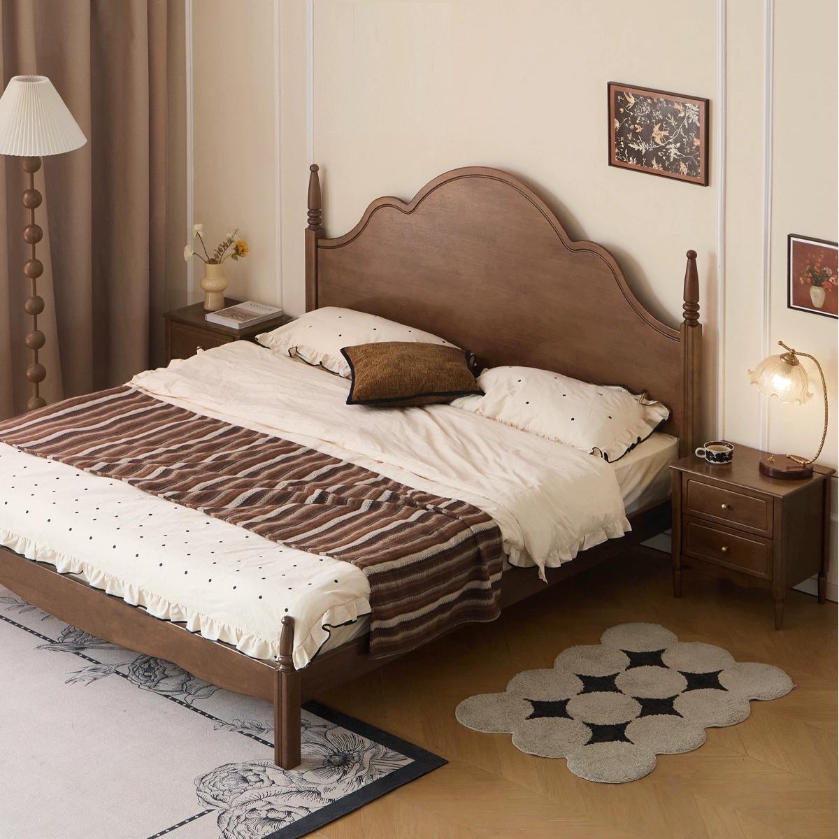 Usoiu 2pcs solid wood nightstands