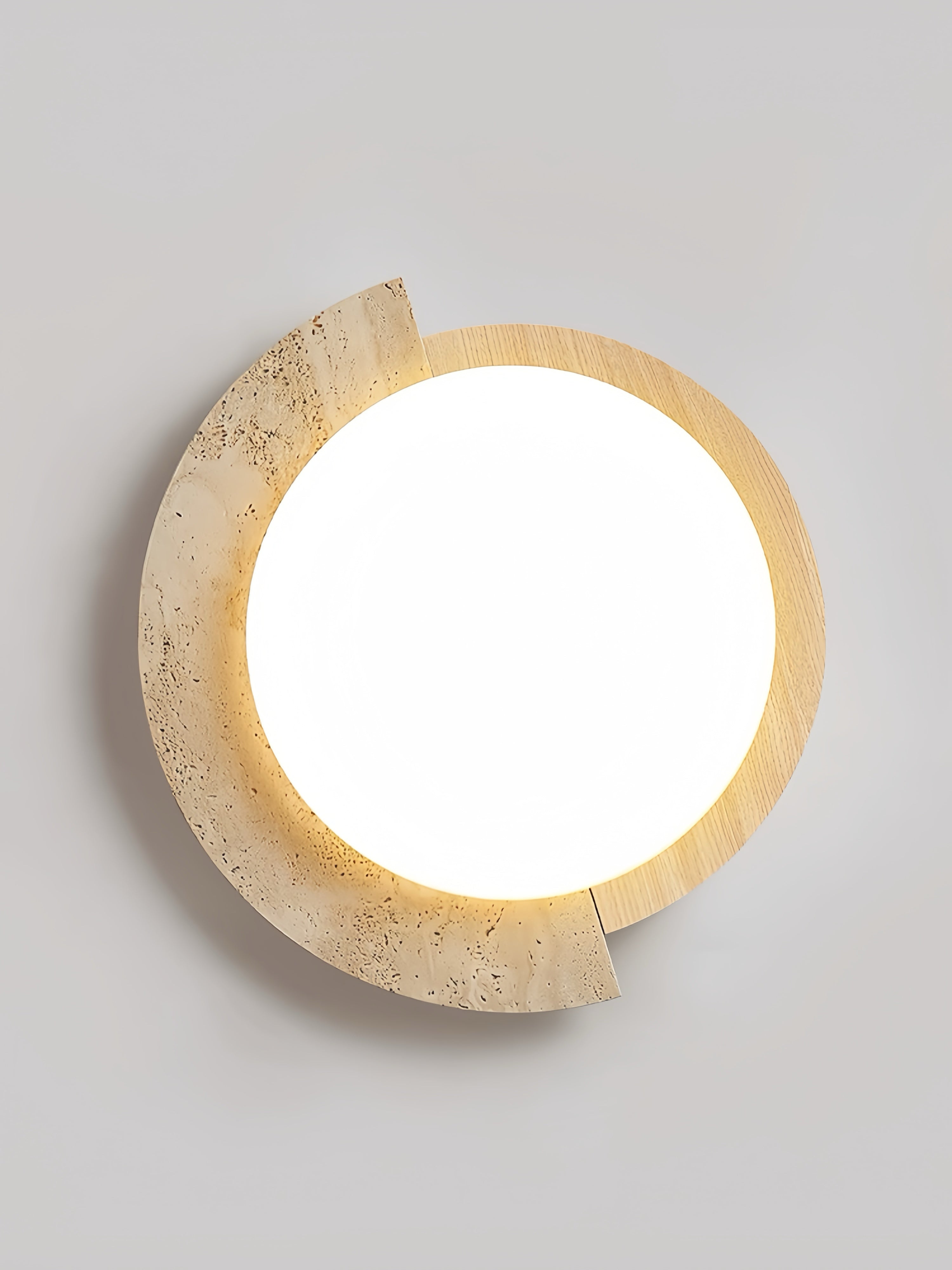 Hara Beige travertine ceiling light