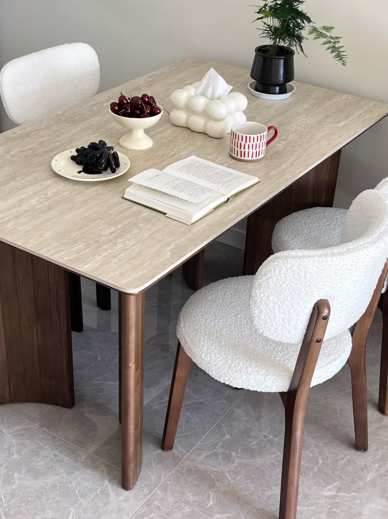 Genul Sintered stone rectangular dining set