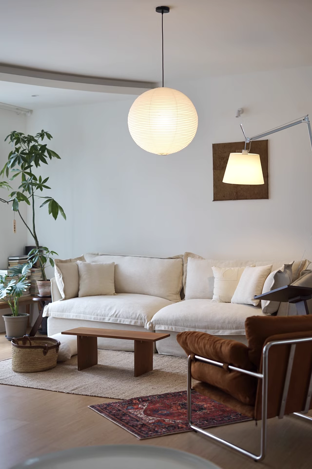 Ignazio Washable natural linen fabric straight sofa