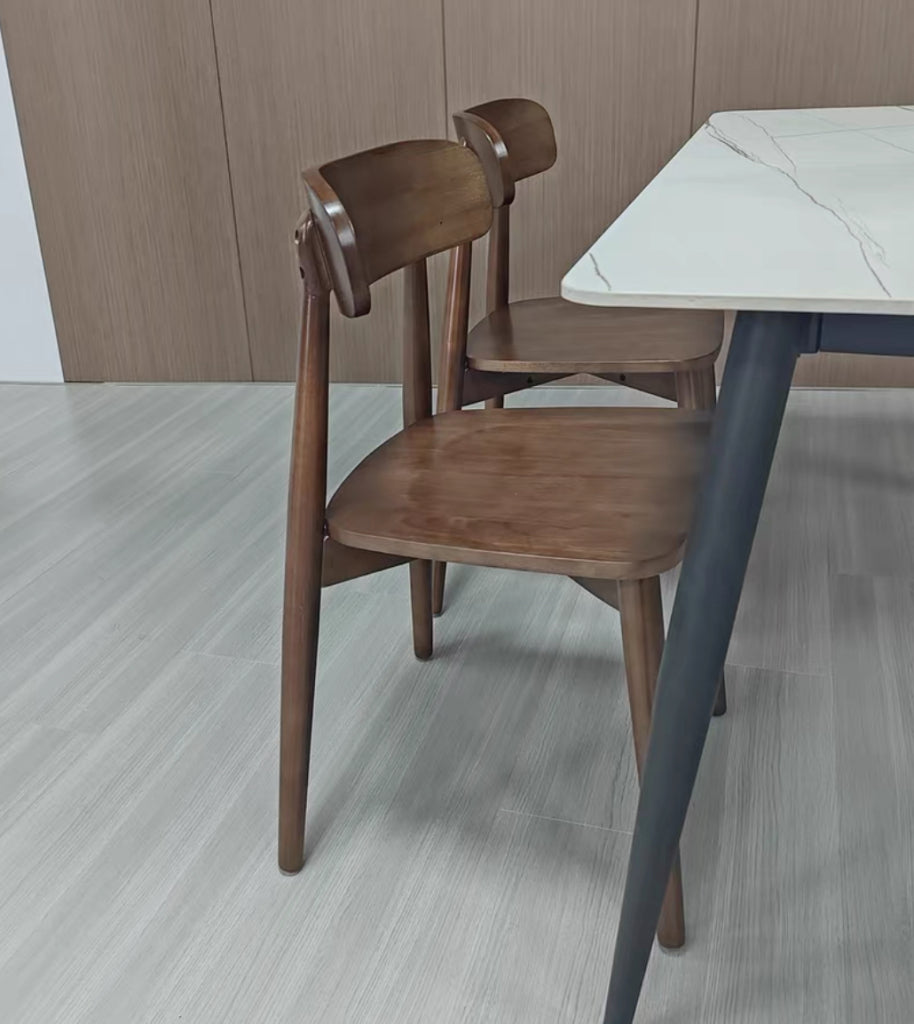 Geolip 2 pcs set-modern oak dining chair