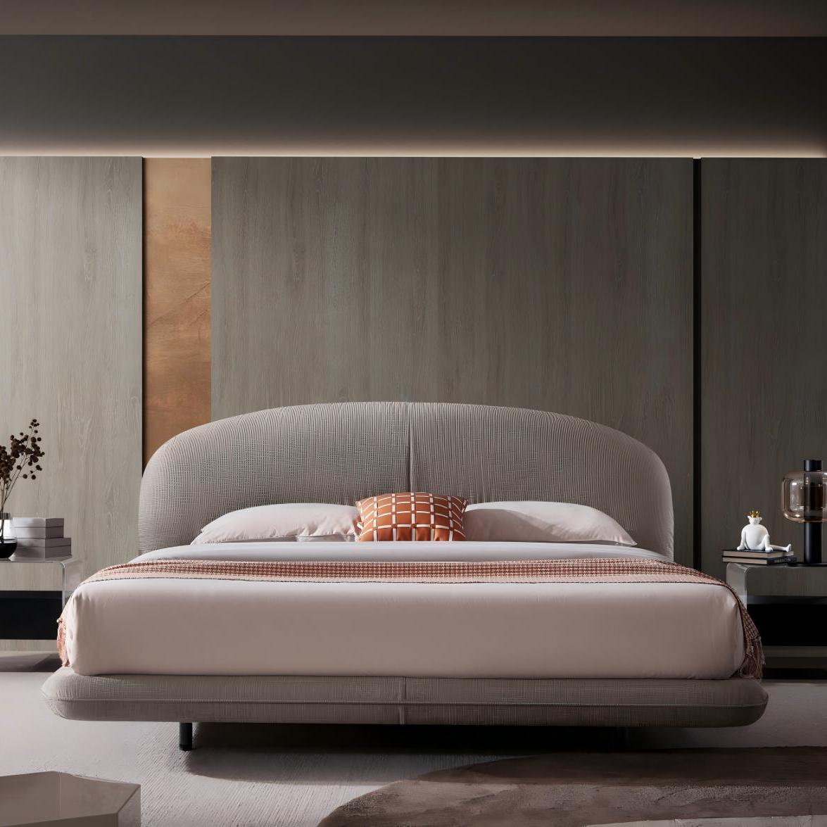 Tizano Fabric solid wood bed