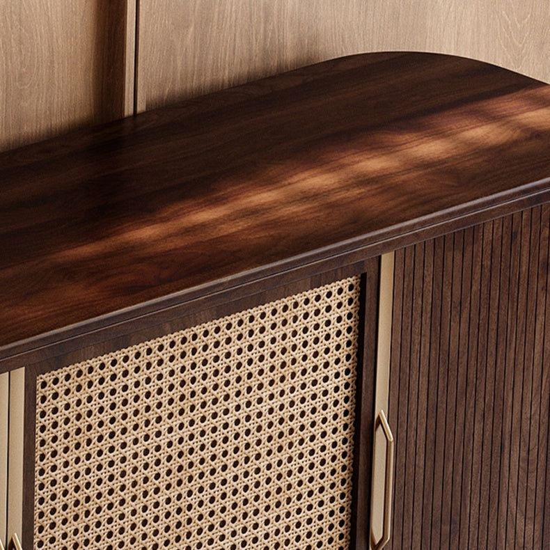 Faroli Natural rattan wooden sideboard-A