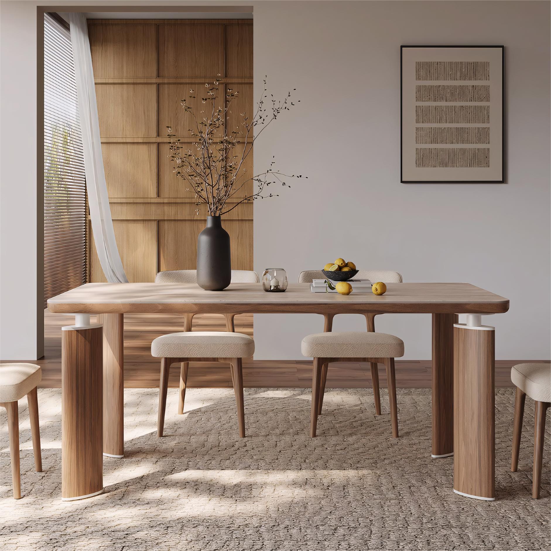 Fecello Sintered stone rectangular dining table